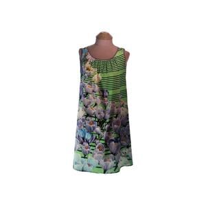 anthropologie Dream Daily Shift Women's dress Size XS Green Purple Tulip Stripes